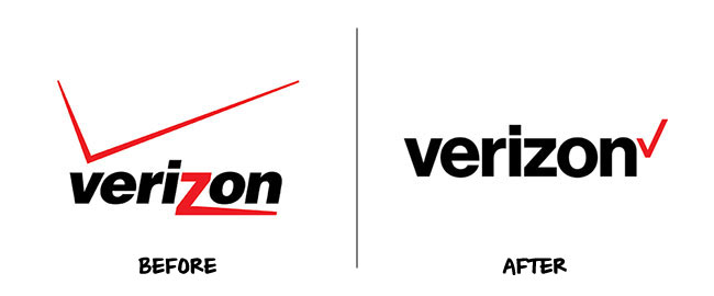 Verizon logo (before and after)